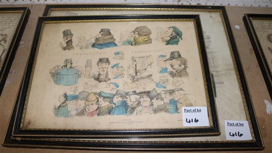 Collection of early cartoon prints